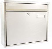 Secure Wall Mounted Post Box – Lockable, Weatherproof, Stainless Steel, 36x32x12
