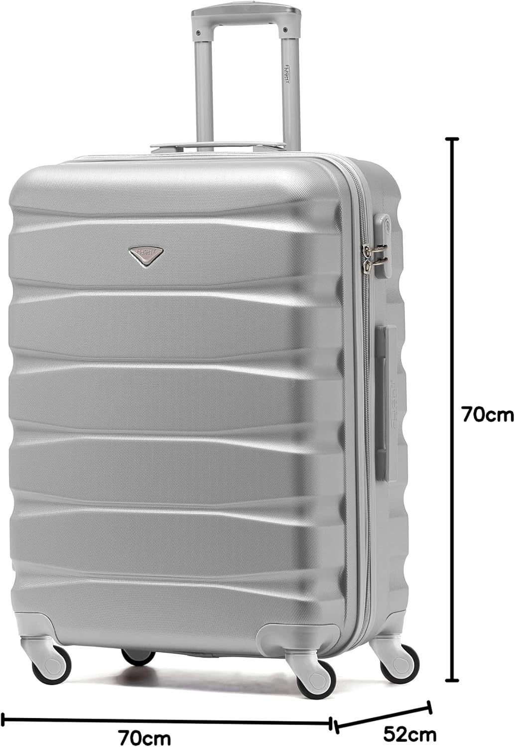 25” Check In Luggage ABS Hard Case Lightweight 4 Spinner Wheels