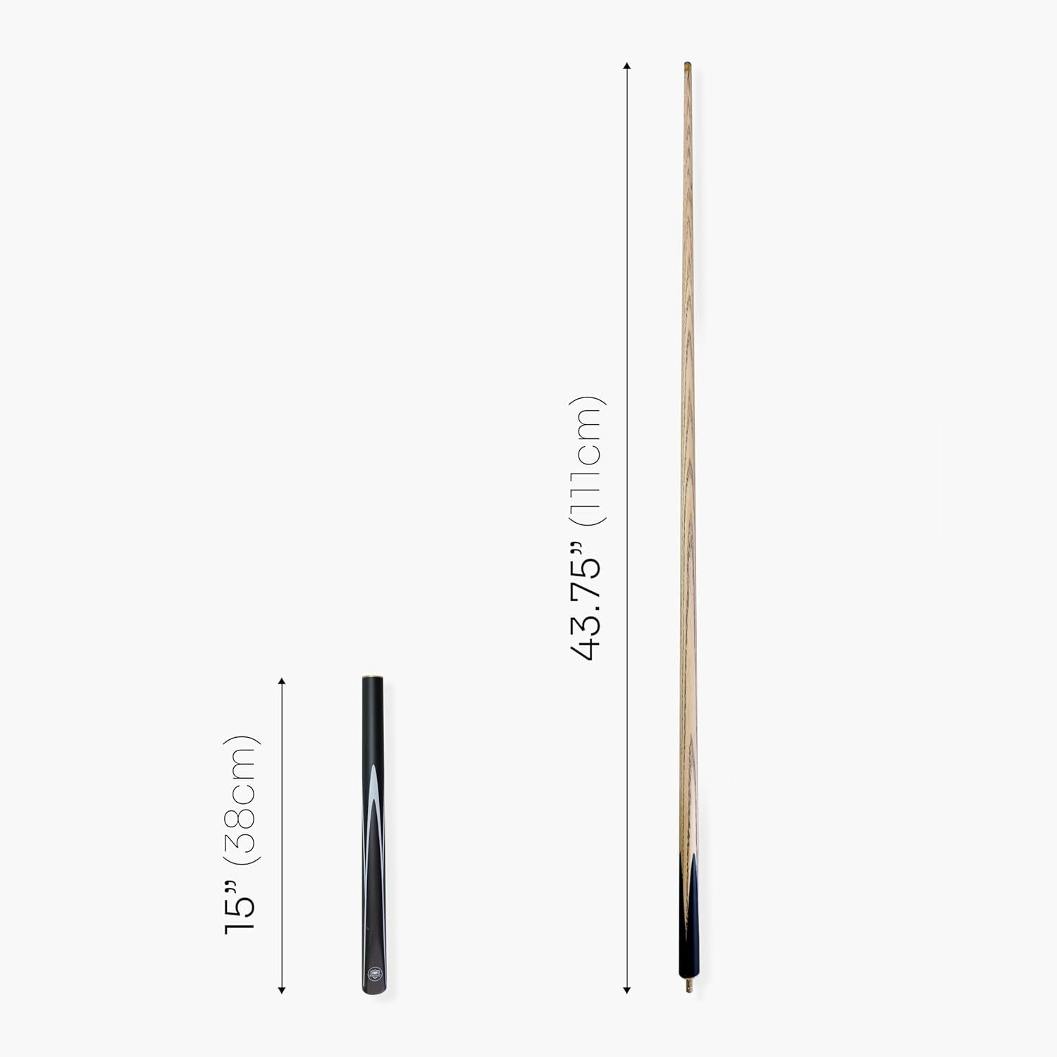 57in 3/4 Joint Ash Snooker Pool Cue 9.5mm Layered Tip Extension