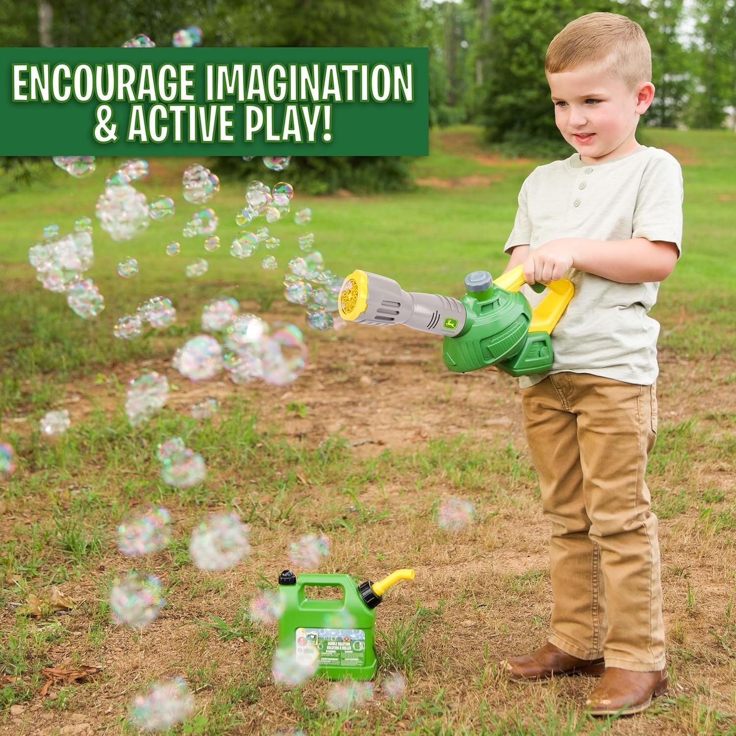 Bubble Leaf Blower Toy Kids With 44oz Solution