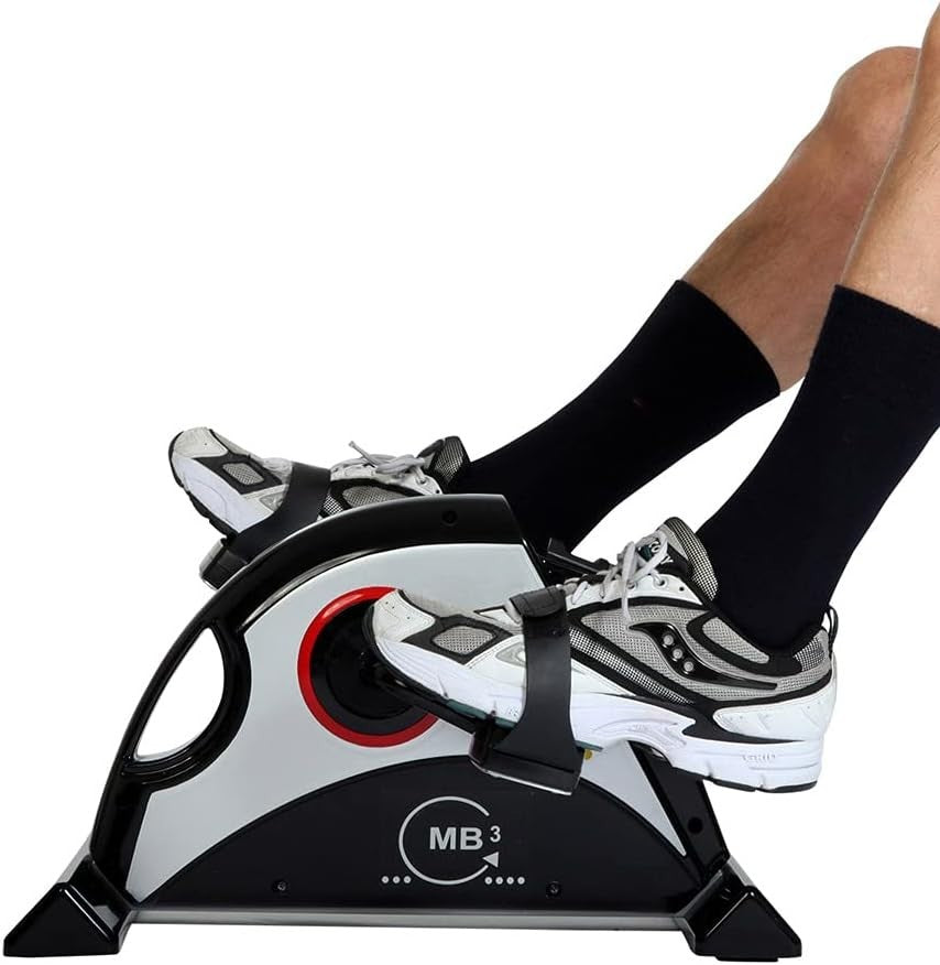 Mini Pedal Exercise Bike w/ Adjustable Resistance, Arm & Leg Trainer, Compact