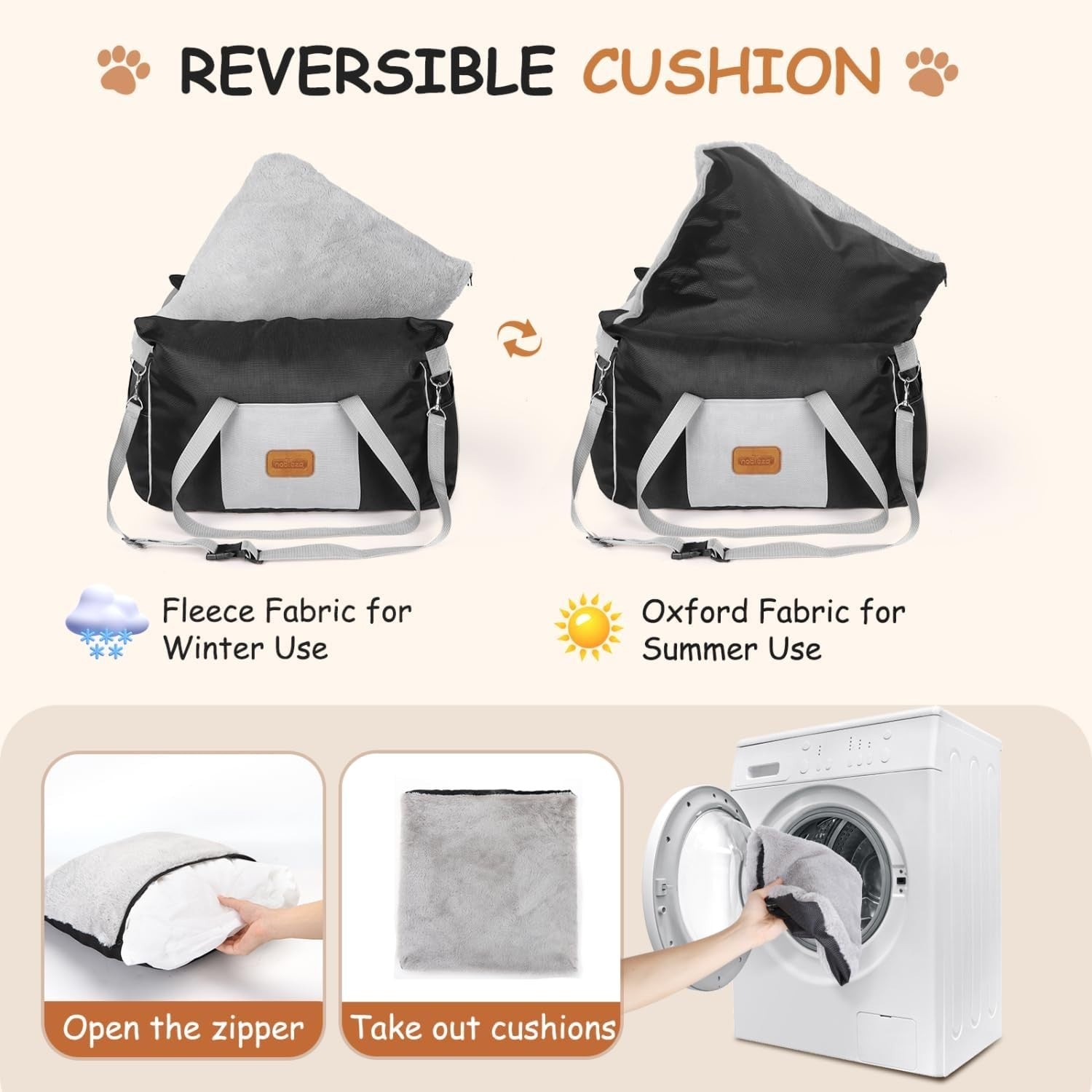 Waterproof Dog Booster Car Seat Washable Travel Bed Safety Leash