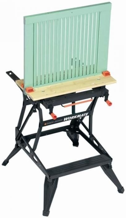 Dual-Height Folding Workbench with Vertical Clamp Steel Frame Heavy Duty