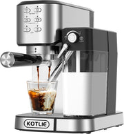 20Bar Espresso Coffee Machine | Automatic Milk Frother | One-Touch Latte Maker