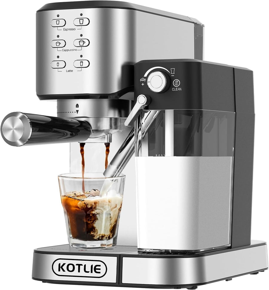 20Bar Espresso Coffee Machine | Automatic Milk Frother | One-Touch Latte Maker