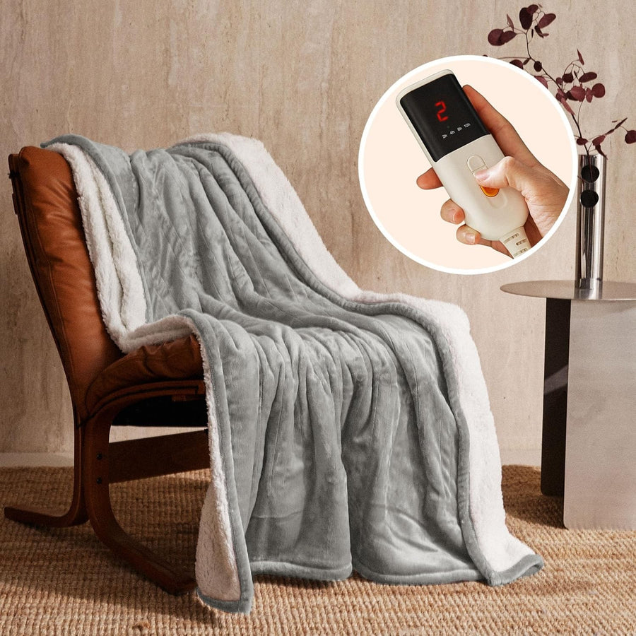Electric Heated Throw Blanket 130x160cm 6 Heat Washable Sofa Bed