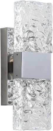 Silver LED Wall Light with Nordic Crystal Design, Energy Efficient, Indoor
