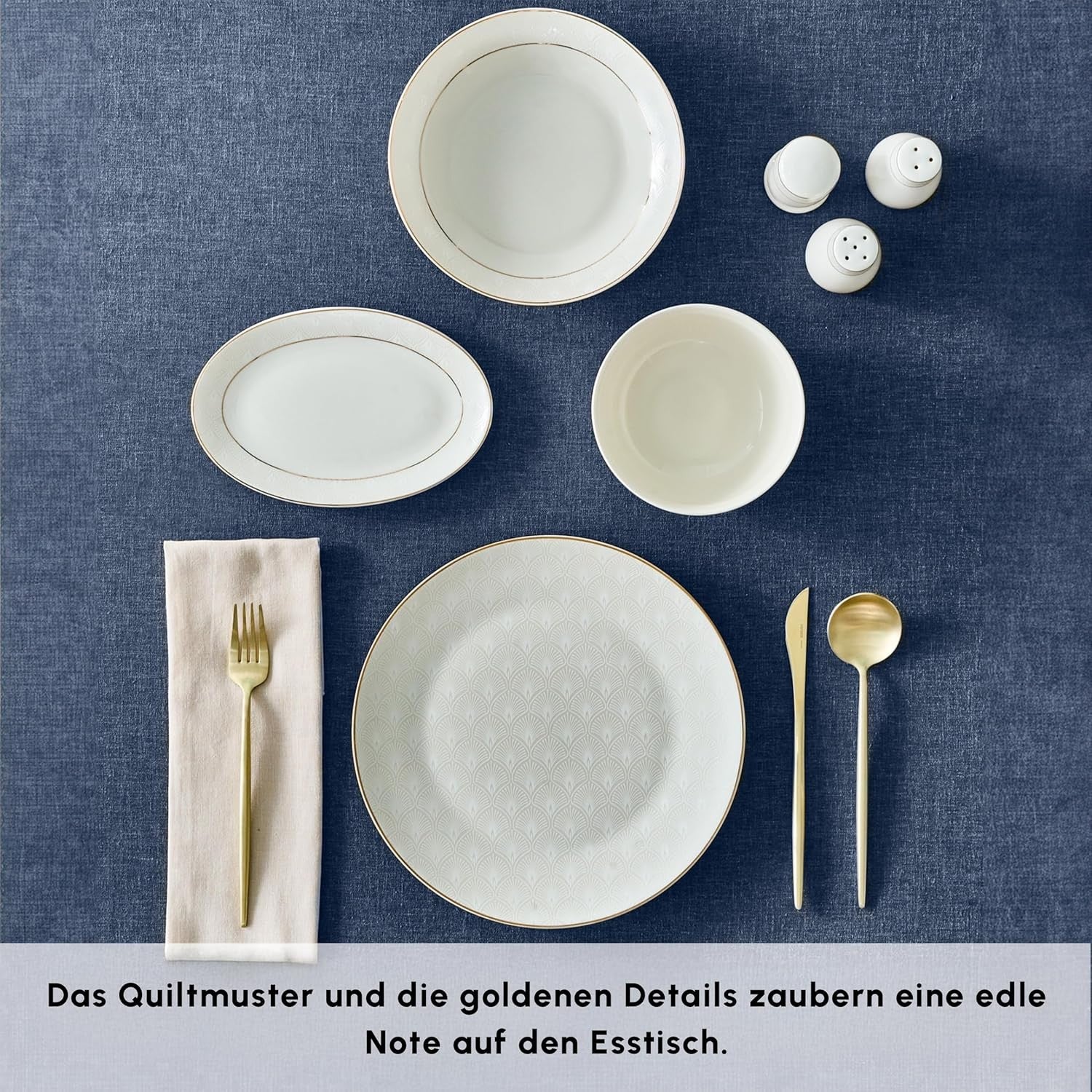Karaca Mandarin White Dinnerware Sets, Modern Kitchen Dinner Set for 12 People,