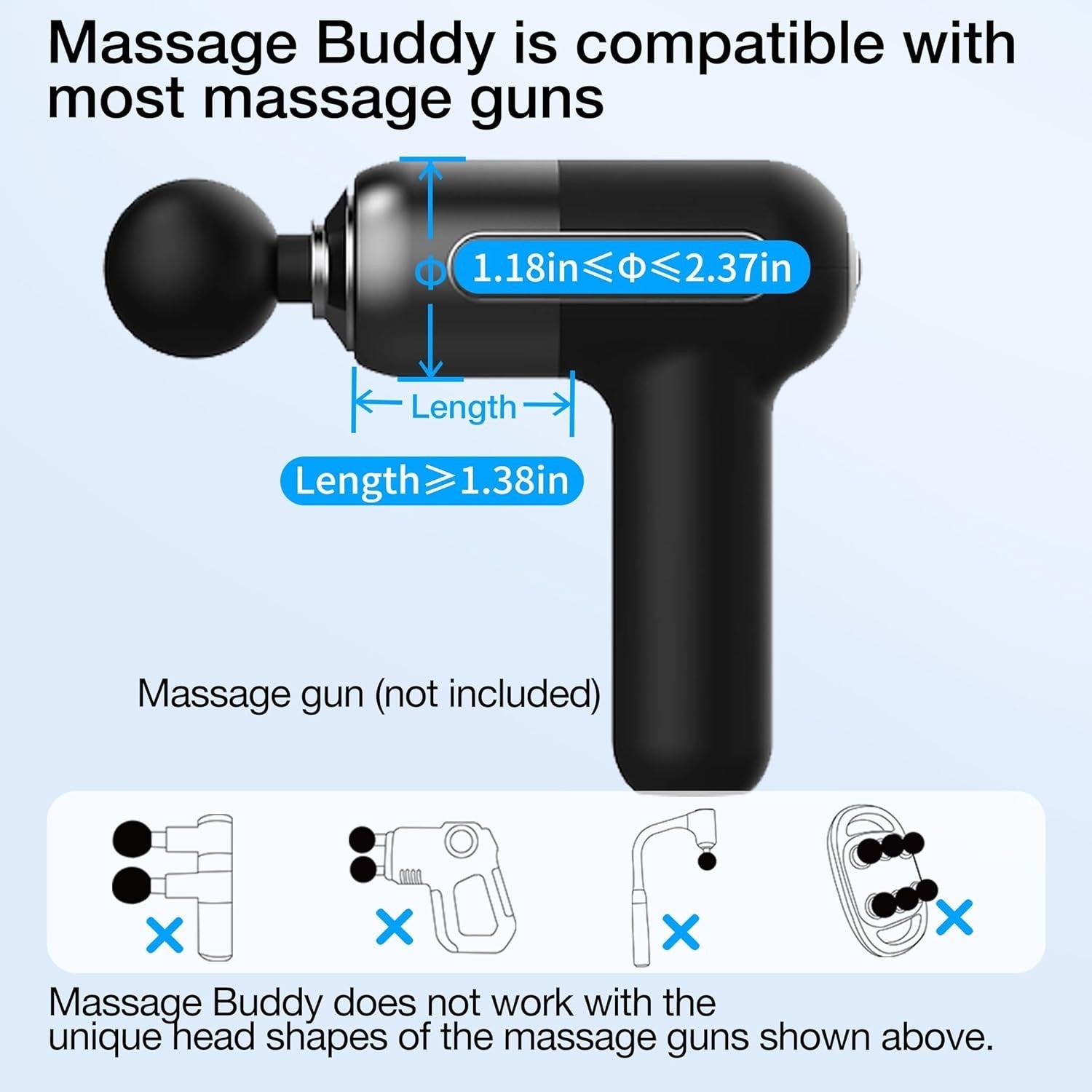 Hands Free Massage Gun Holder for Back Shoulders Neck Muscle Relief Strap