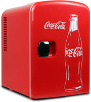 4L Mini Fridge Portable Coca-Cola Cooler Bedroom Office Dorm Red