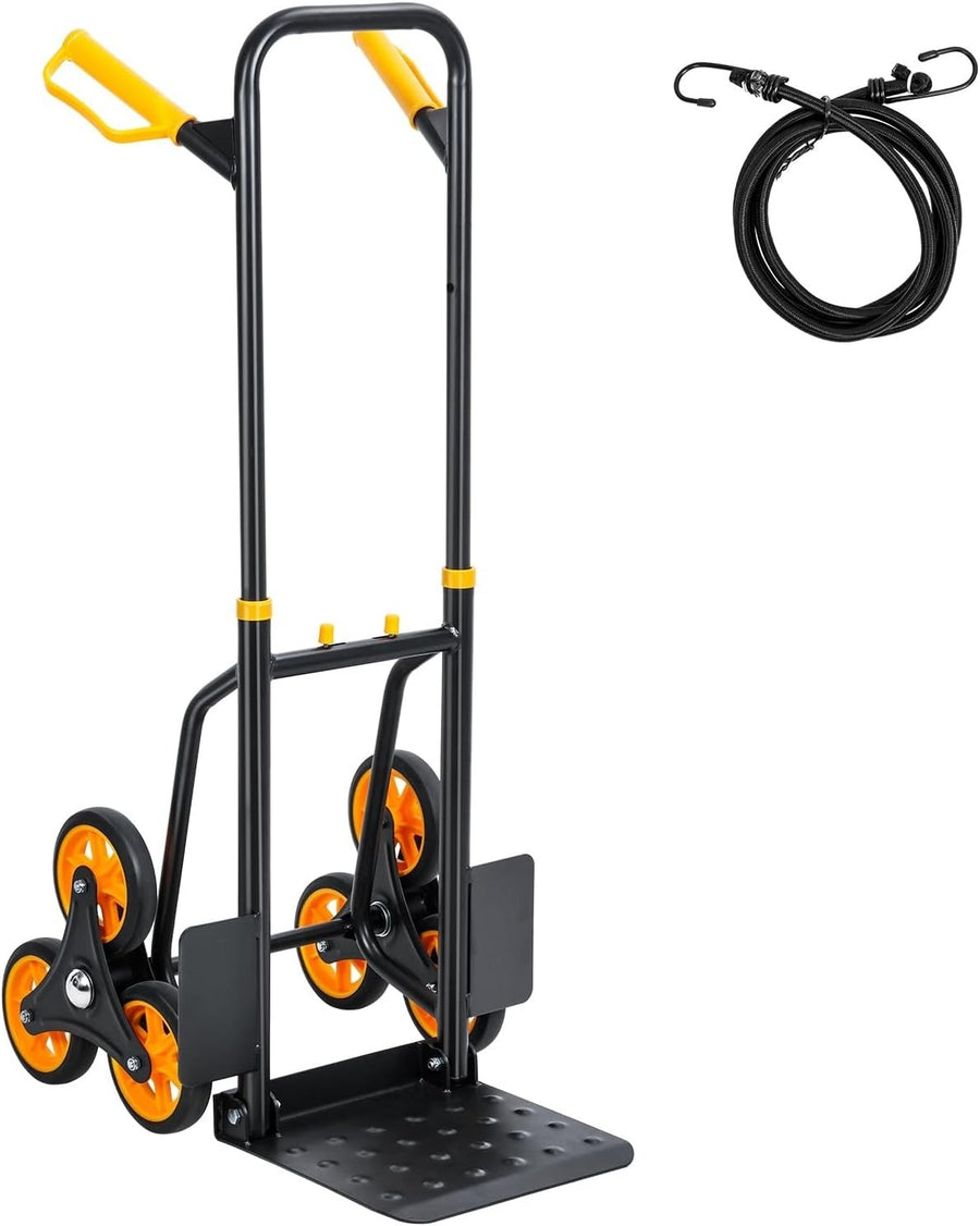 Heavy Duty Stair Climbing Trolley 200kg Folding Hand Truck 6 Wheel