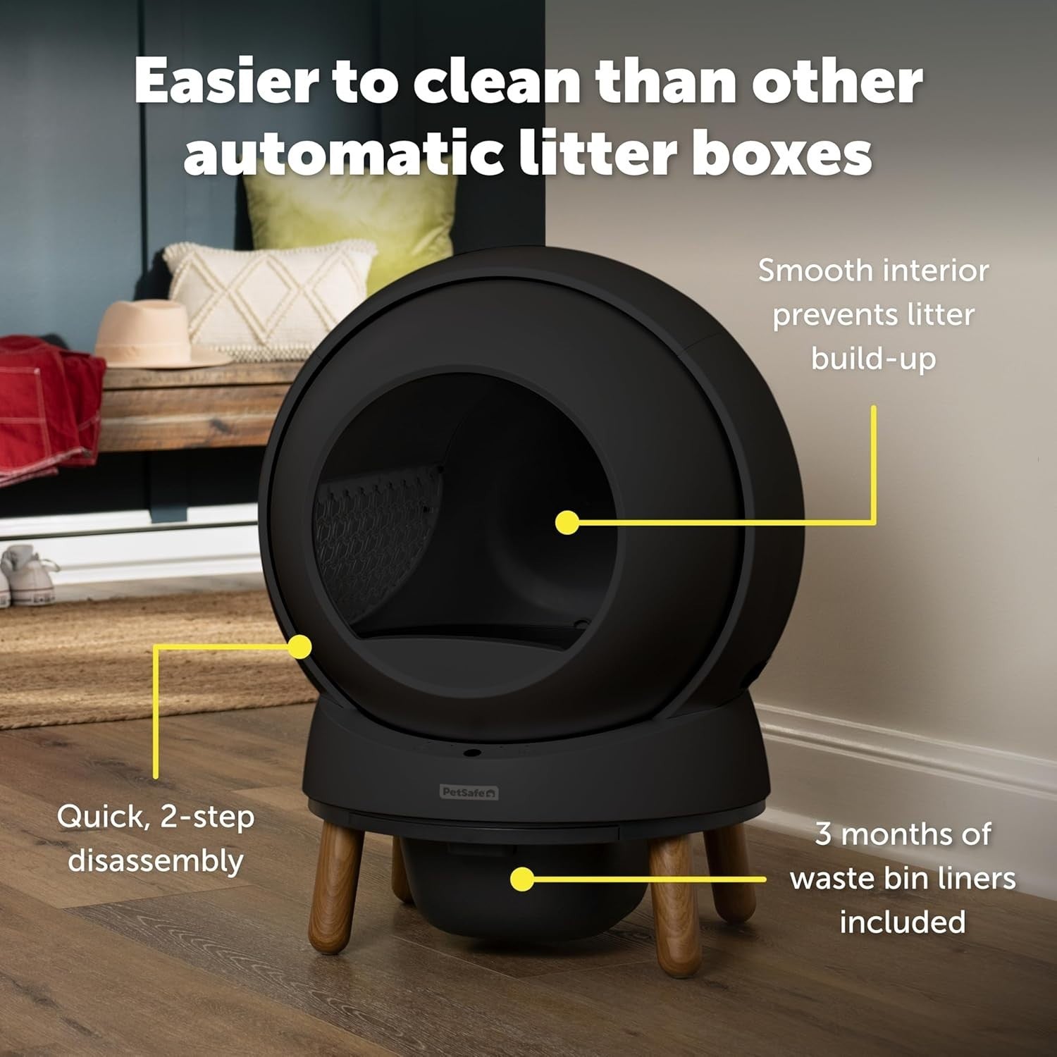 Self Cleaning Cat Litter Box Smart App Control Odour Control 2 Weeks