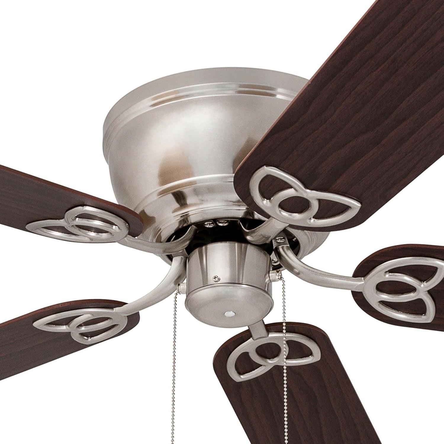 Prominence Home Benton 52" Ceiling Fan, LED Light, 5 Blades, Brushed Nickel