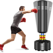 69in Free Standing Punch Bag Heavy Duty Suction Base Kickboxing
