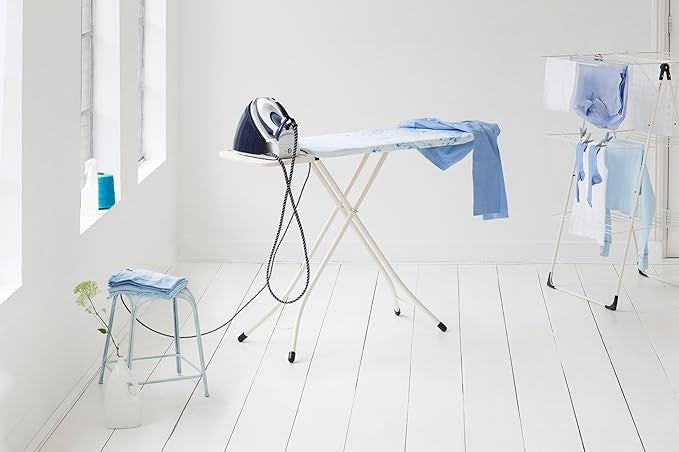 Large Ironing Board 124x45cm Adjustable Height Steam Iron Rest Foldable