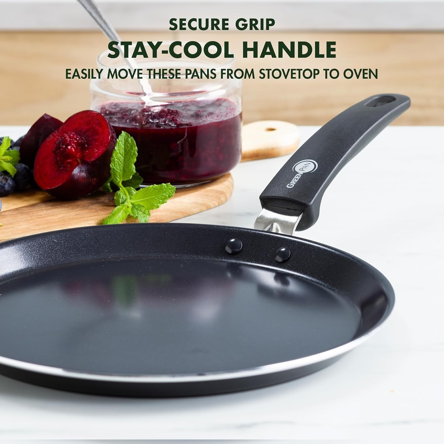 28cm Ceramic Non-Stick Crepe Pan PFAS-Free Induction