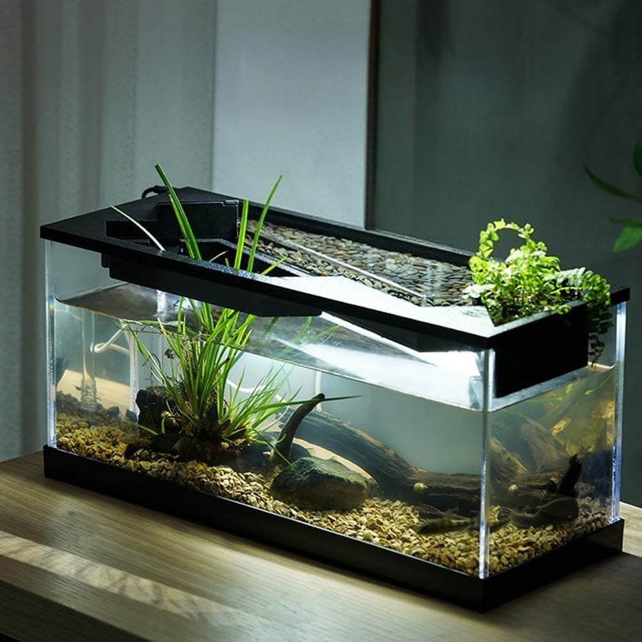 11.6L Desktop Acrylic Fish Tank with Pump, Light & Ecological Filter