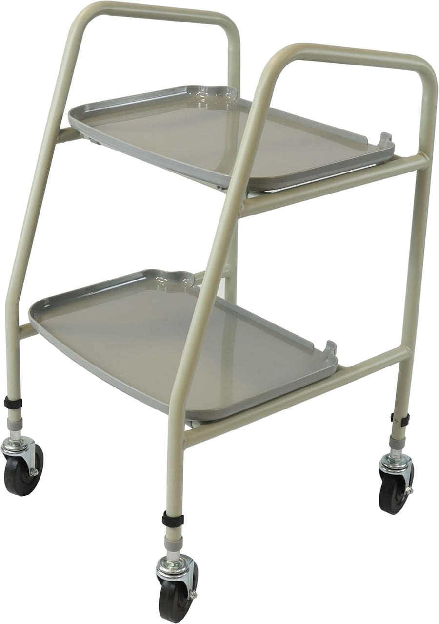 Home Helper Mobility Trolley with Wheels Indoor Walking Aid Storage Trays