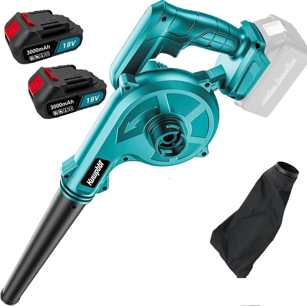 Cordless Leaf Blower Vacuum 18V Dual Battery Handheld Garden Cleaner