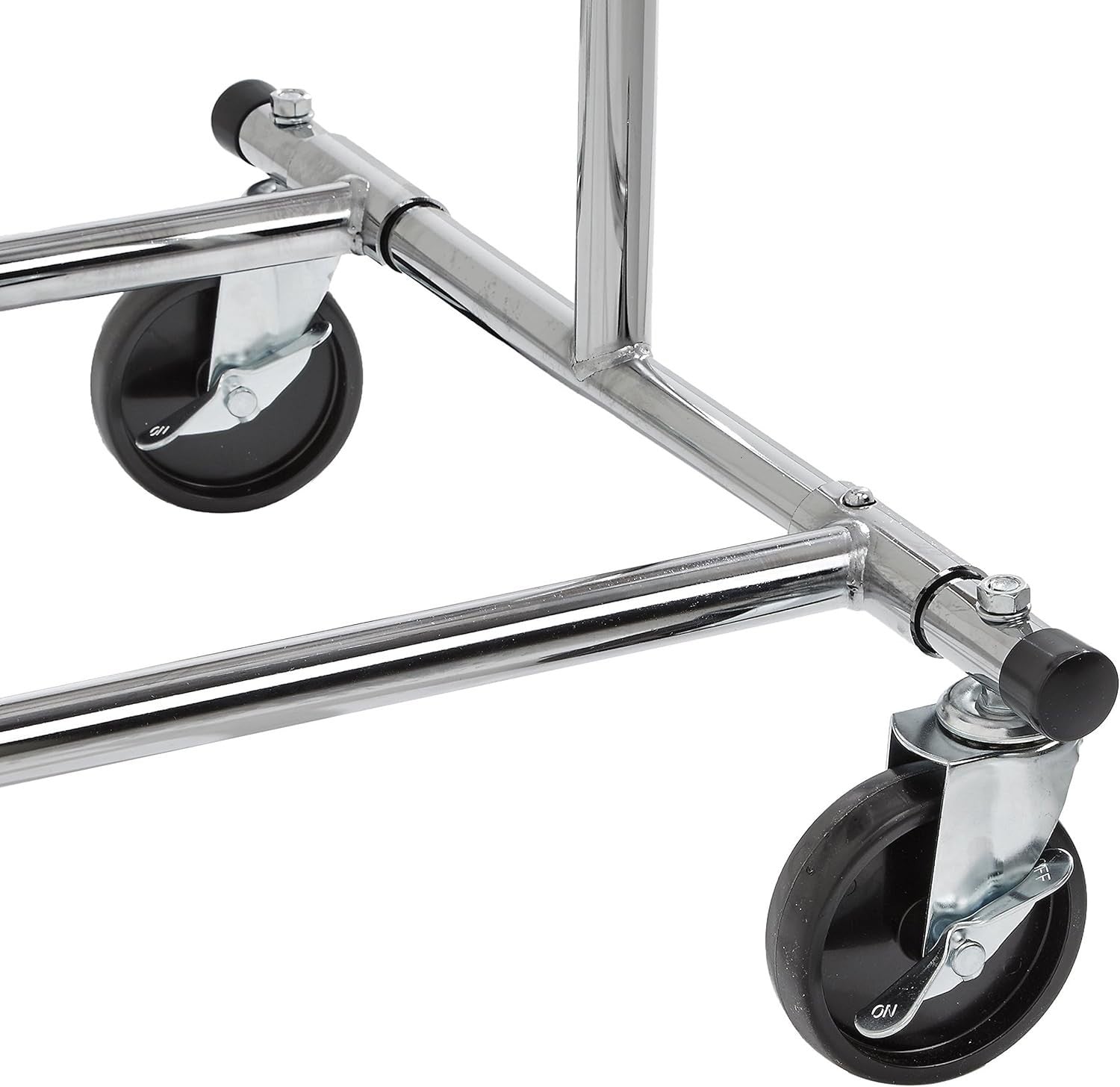 Chrome Garment Rack Heavy Duty Extendable with Wheels