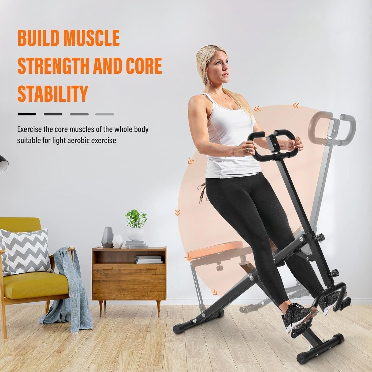 Squat Assist Trainer LCD Monitor Foldable Glute Leg Home Gym Machine