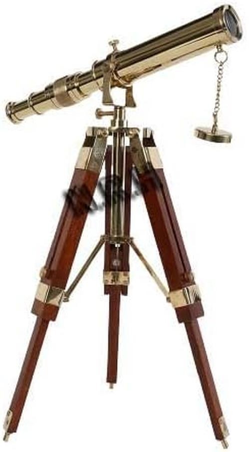 6" Brass Mini Spyglass Telescope | Collectible | Wooden Box Gift
