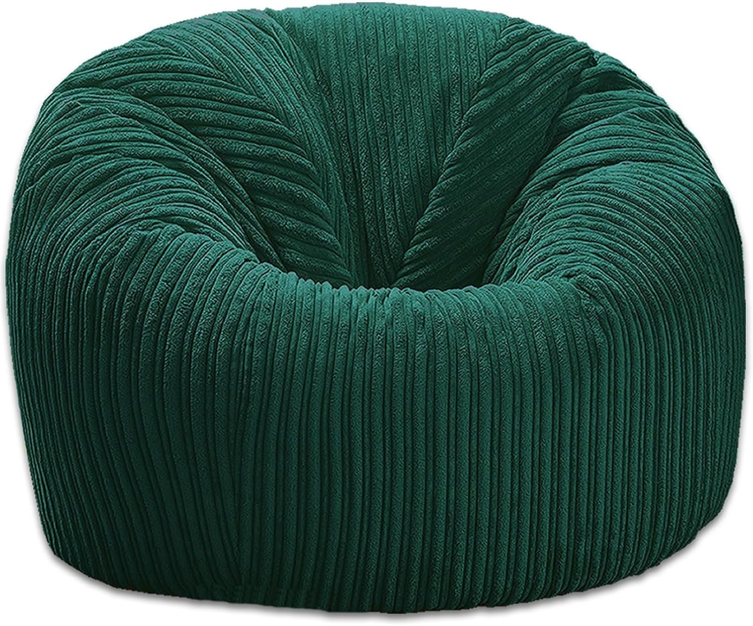 XXL Emerald Cord Bean Bag Chair Adult Floor Sofa Seat Lounge Filled