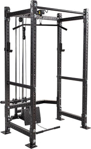 Adjustable Power Rack 206x133x178cm with Dual Cable System – Home Gym Cage