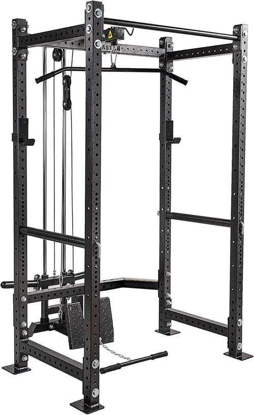 Adjustable Power Rack 206x133x178cm with Dual Cable System – Home Gym Cage