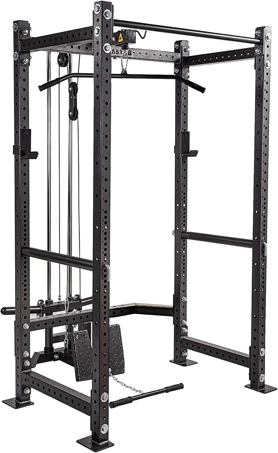 Adjustable Power Rack 206x133x178cm with Dual Cable System – Home Gym Cage