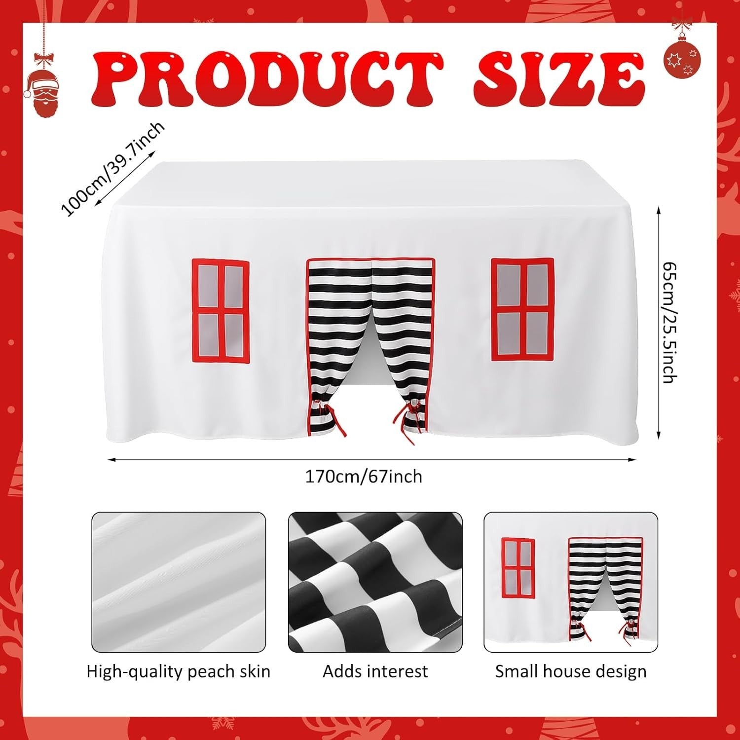 Kids Table Fort Tent Cover Indoor Outdoor Playhouse Tablecloth Large