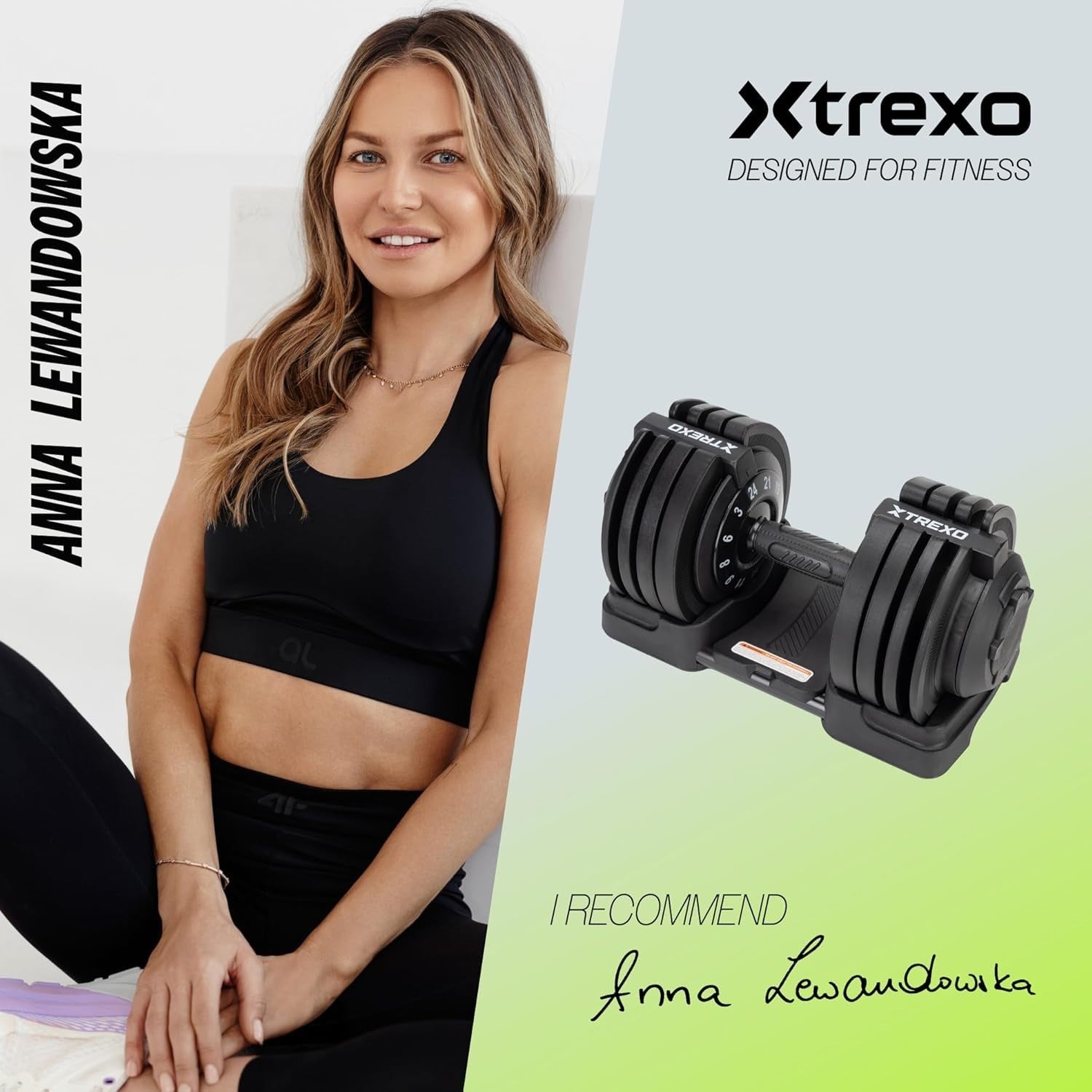 24kg Smart Adjustable Dumbbell Rotary Dial Non Slip Compact Home Gym