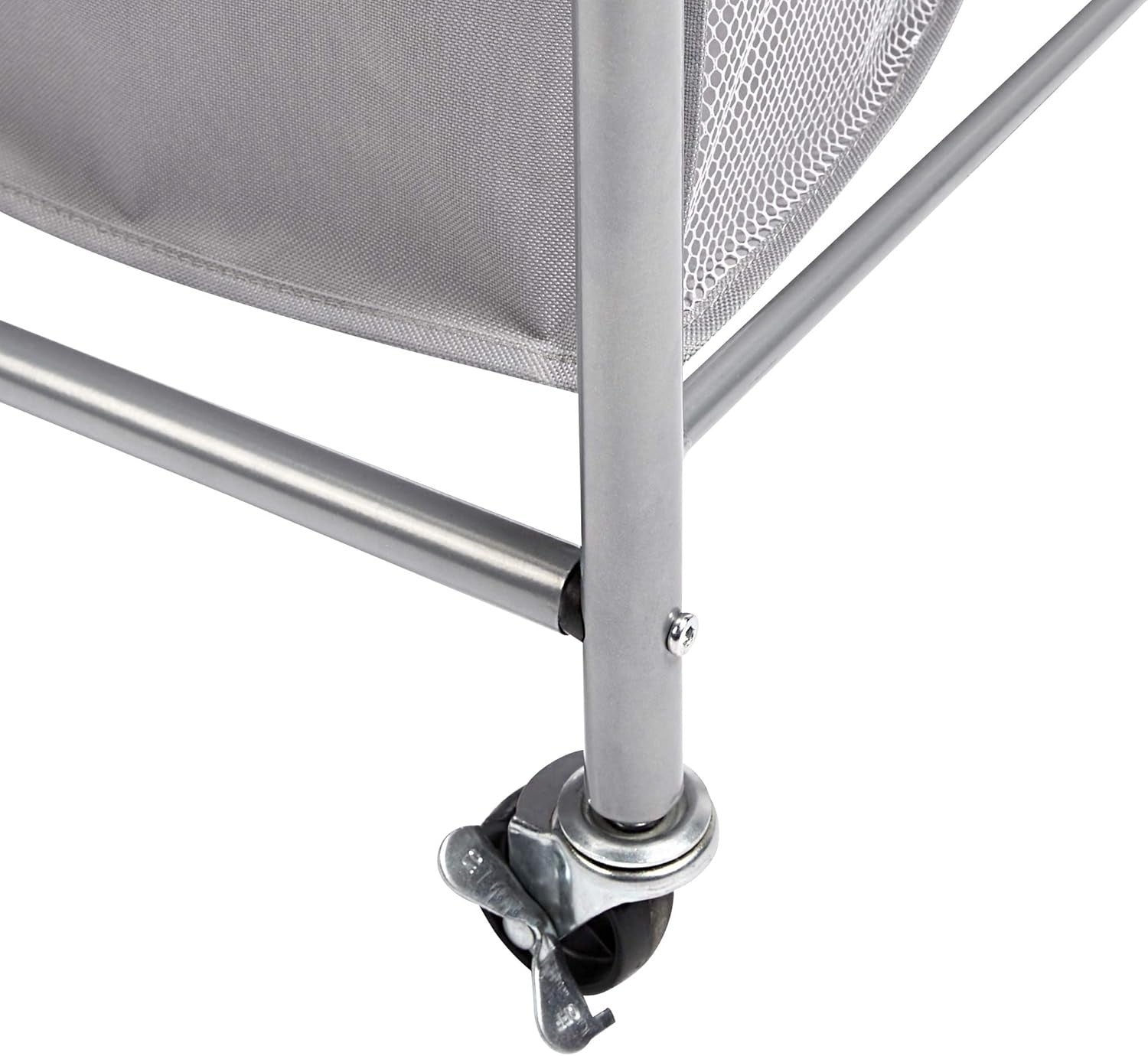 Laundry Sorter with Ironing Board 3 Bag Hamper Rolling Storage Unit