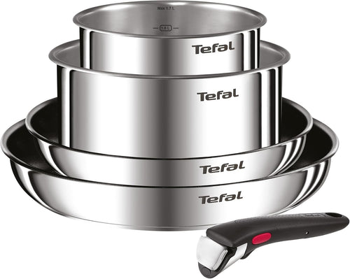 5Pc Stainless Steel Cookware Set Induction Safe Non Stick with Detachable Handle