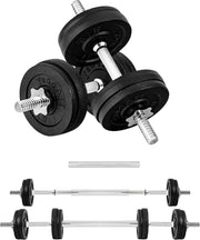 Adjustable Dumbbell Barbell Set 60LB Free Weights Cast Iron Home Gym