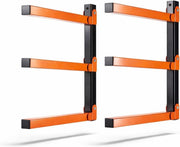 Wall-Mount 3-Level Lumber Rack Orange 44D x 17W x 6.7H cm
