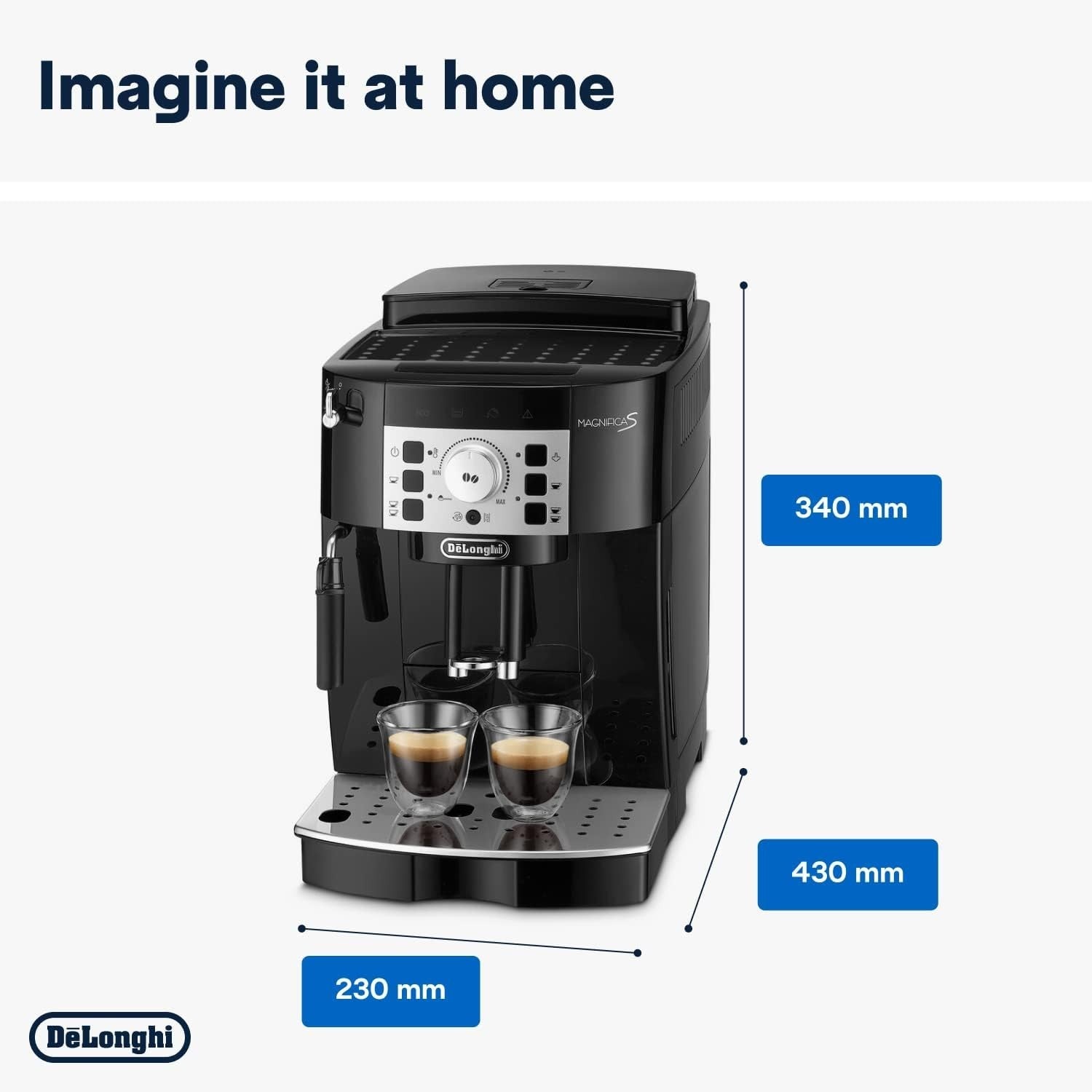 Automatic Bean-to-Cup Coffee Maker | 1.8L Tank | Milk Frother | Dual Cup Brewing