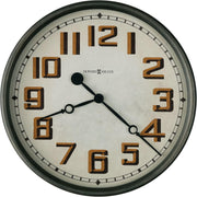 50cm Silent Wall Clock Vintage Charcoal Grey Analog with Gold Numbers