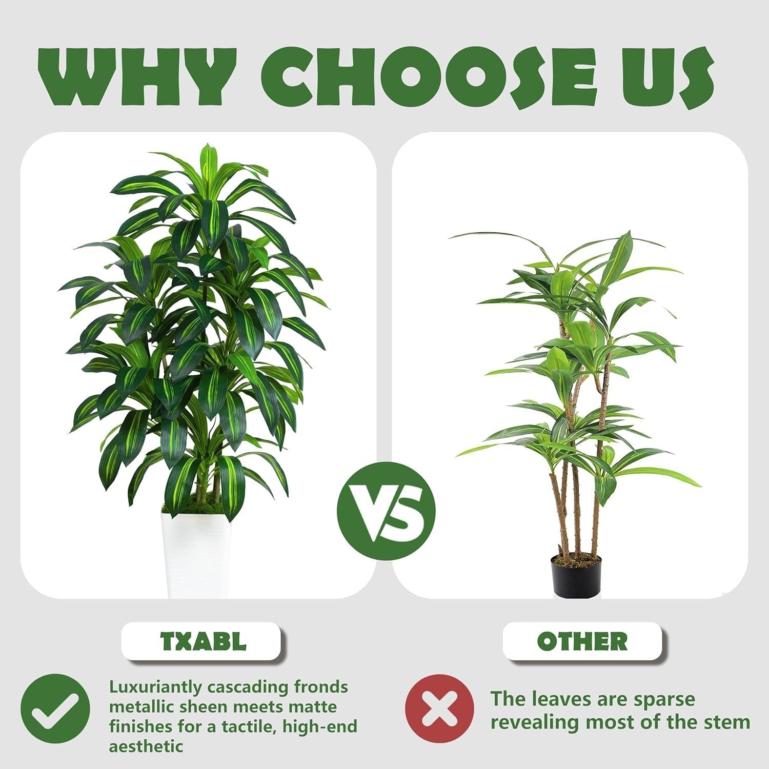 150cm Dracaena Artificial Tree in White Tall Planter Indoor Home Decoration