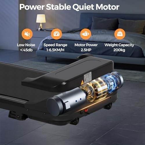 Chiidou Folding 3-in-1 Treadmill 0.6-7.5 mph Under Desk & Home Use