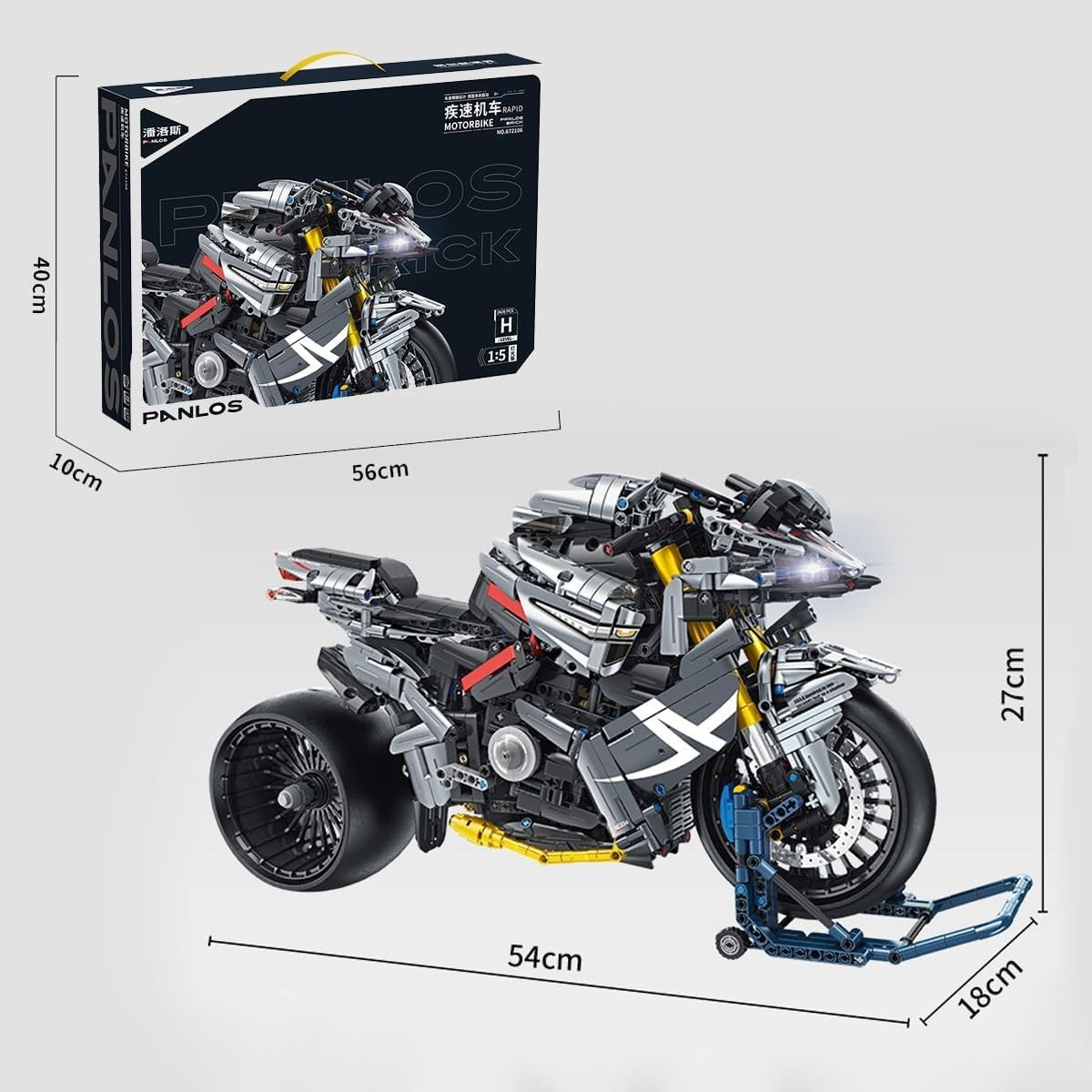 2426 PCS Realistic Motorcycle Model Kit with Moving Parts & Detailed Build