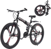 Foldable 27.5" Mountain Bike Dual Suspension 21-Speed 3-Spoke Wheels