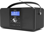 Carbon Black DAB DAB+ FM Bluetooth Radio Rechargeable Portable Dual Alarm