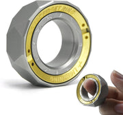 Silver Lightning Fidget Ring Stainless Steel Click Slider Anxiety Relief