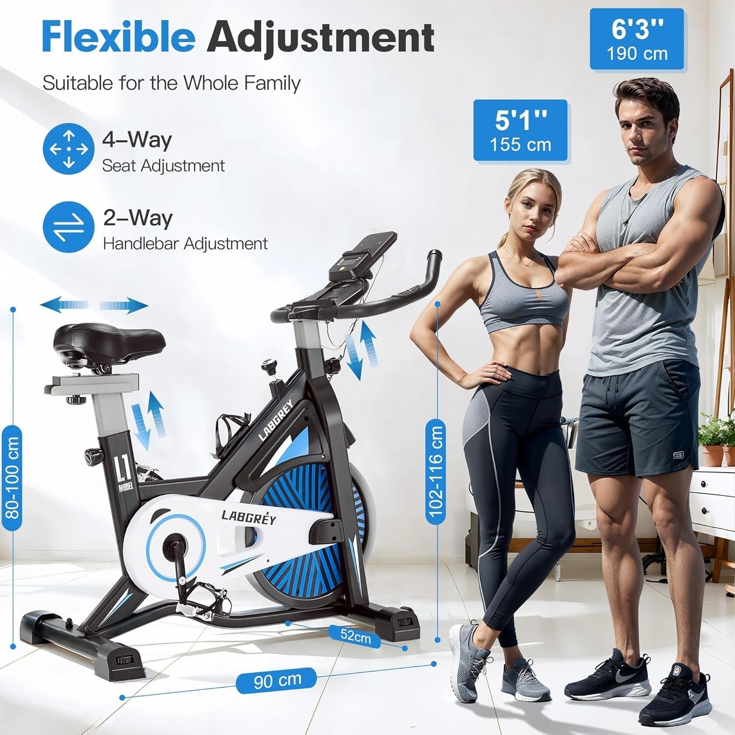 Smart Magnetic Indoor Cycling Bike 15kg Flywheel Bluetooth App Compatible