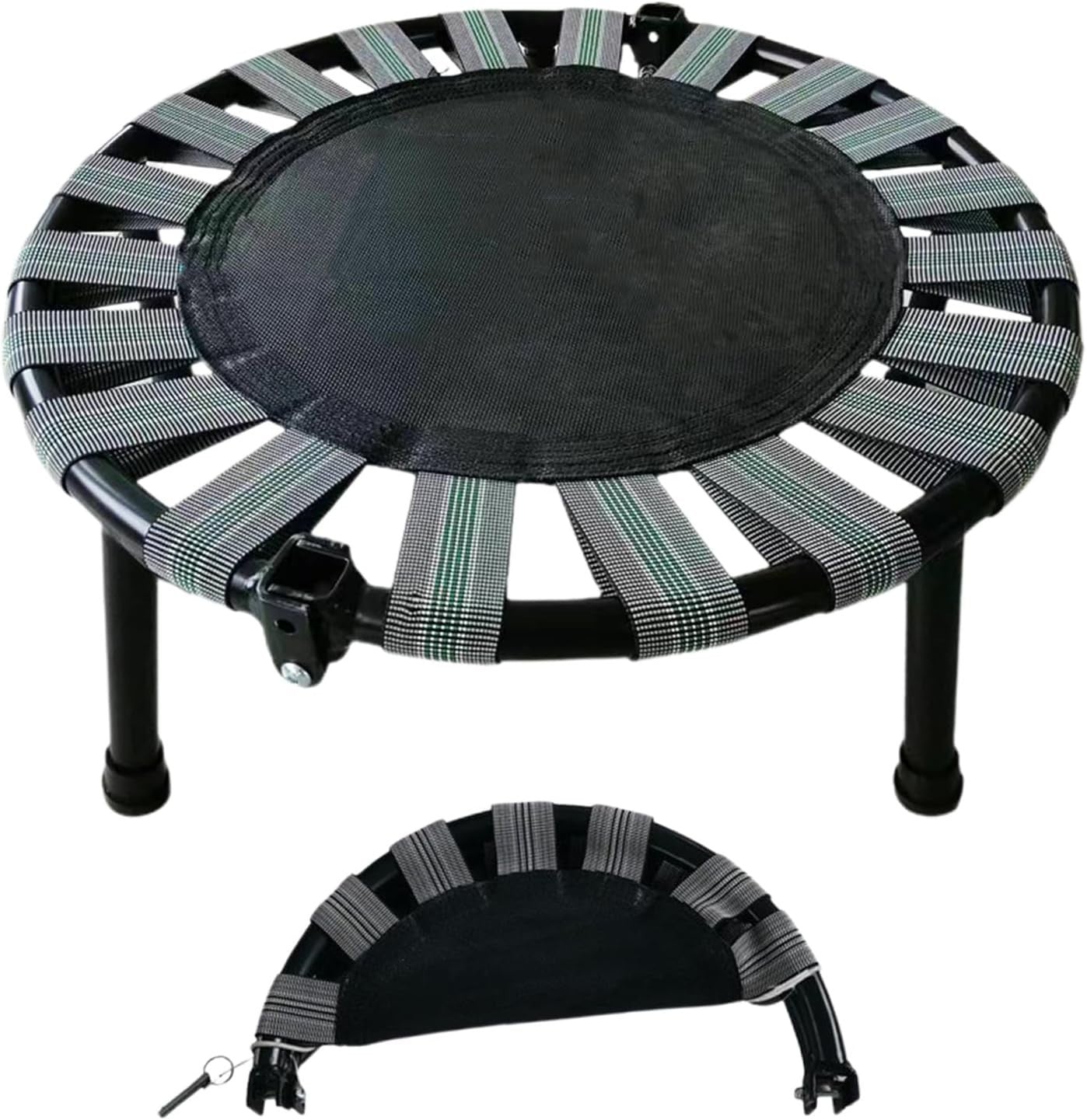 Foldable Mini Fitness Trampoline Silent Indoor Rebounder 165lb