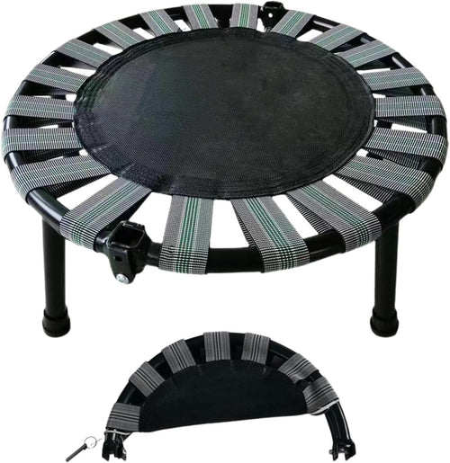 Foldable Mini Fitness Trampoline Silent Indoor Rebounder 165lb