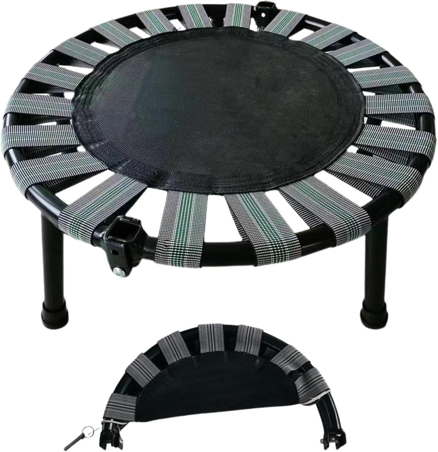 Foldable Mini Fitness Trampoline Silent Indoor Rebounder 165lb