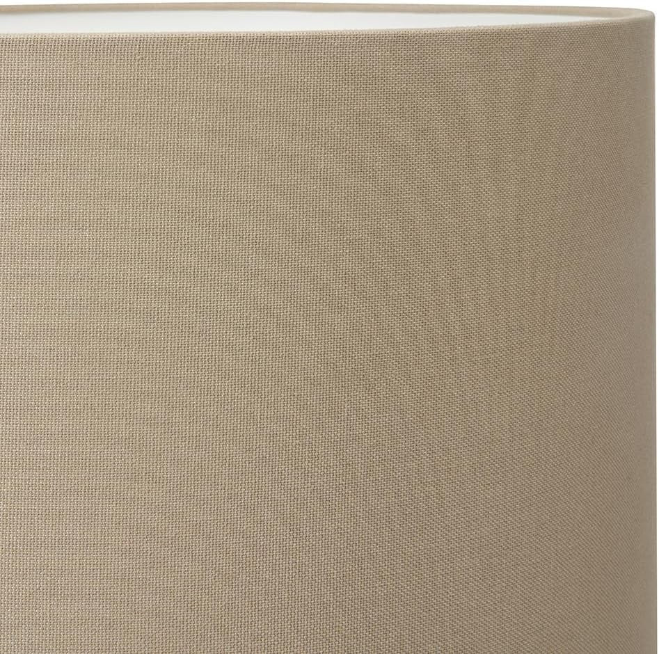 Taupe Drum Lampshade 45cm Cotton Cylinder Lined Table Floor Lamps