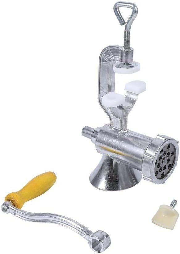 Manual Meat Grinder Hand Mincer Sausage Maker Table Clamp Silver